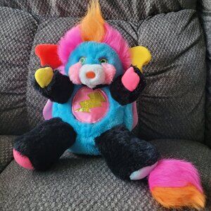 Rare Popples Punkster Rockstar Mattel 1986 Plush EUC No Guitar